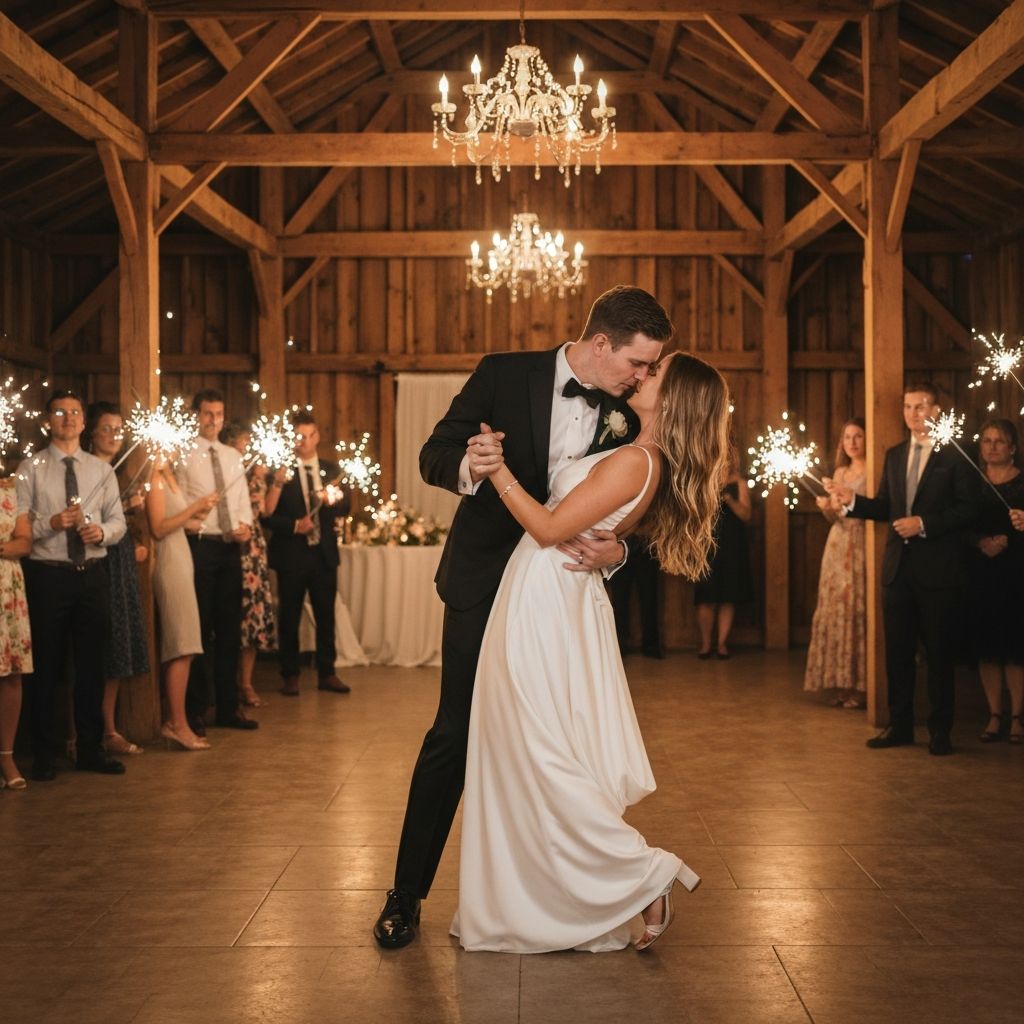 Romantic dip with sparklers